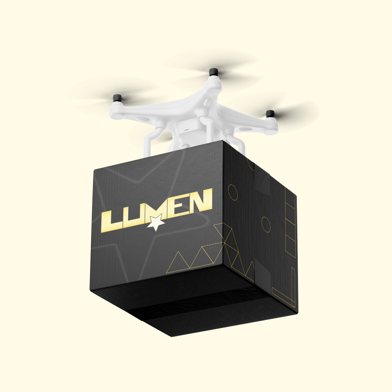 Drone With Package Mockup Final